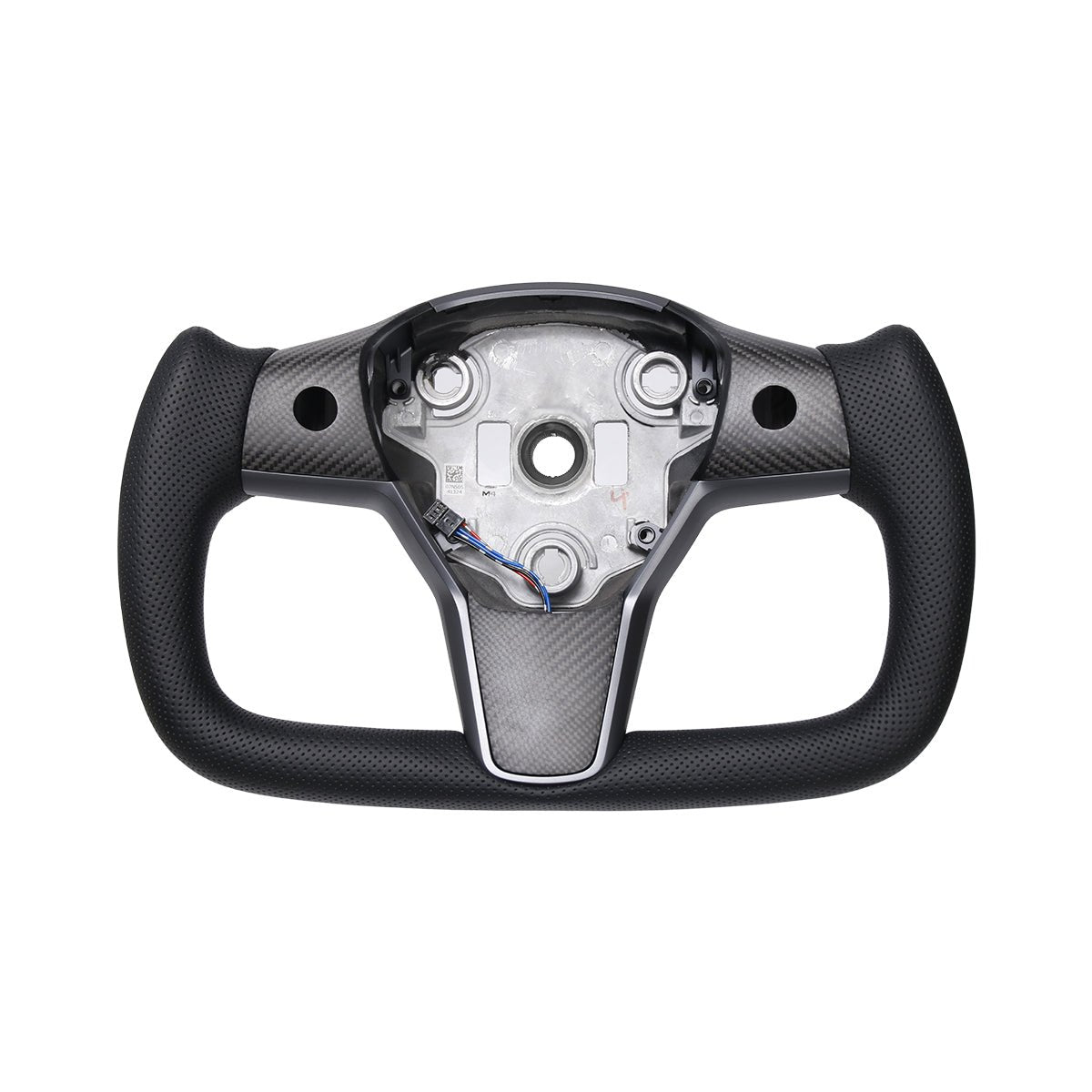 Sikunuo Perforated Leather Yoke Steering Wheel for Tesla Model 3 / Y【Style 35】
