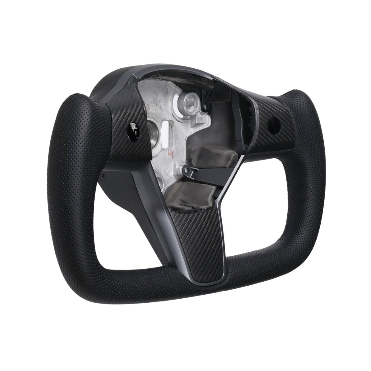 Sikunuo Perforated Leather Yoke Steering Wheel for Tesla Model 3 / Y【Style 35】