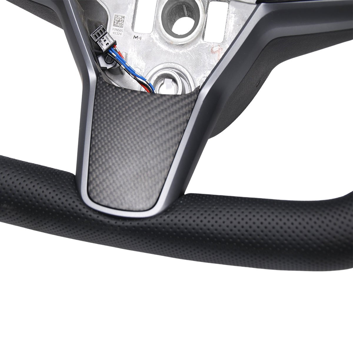 Sikunuo Perforated Leather Yoke Steering Wheel for Tesla Model 3 / Y【Style 35】