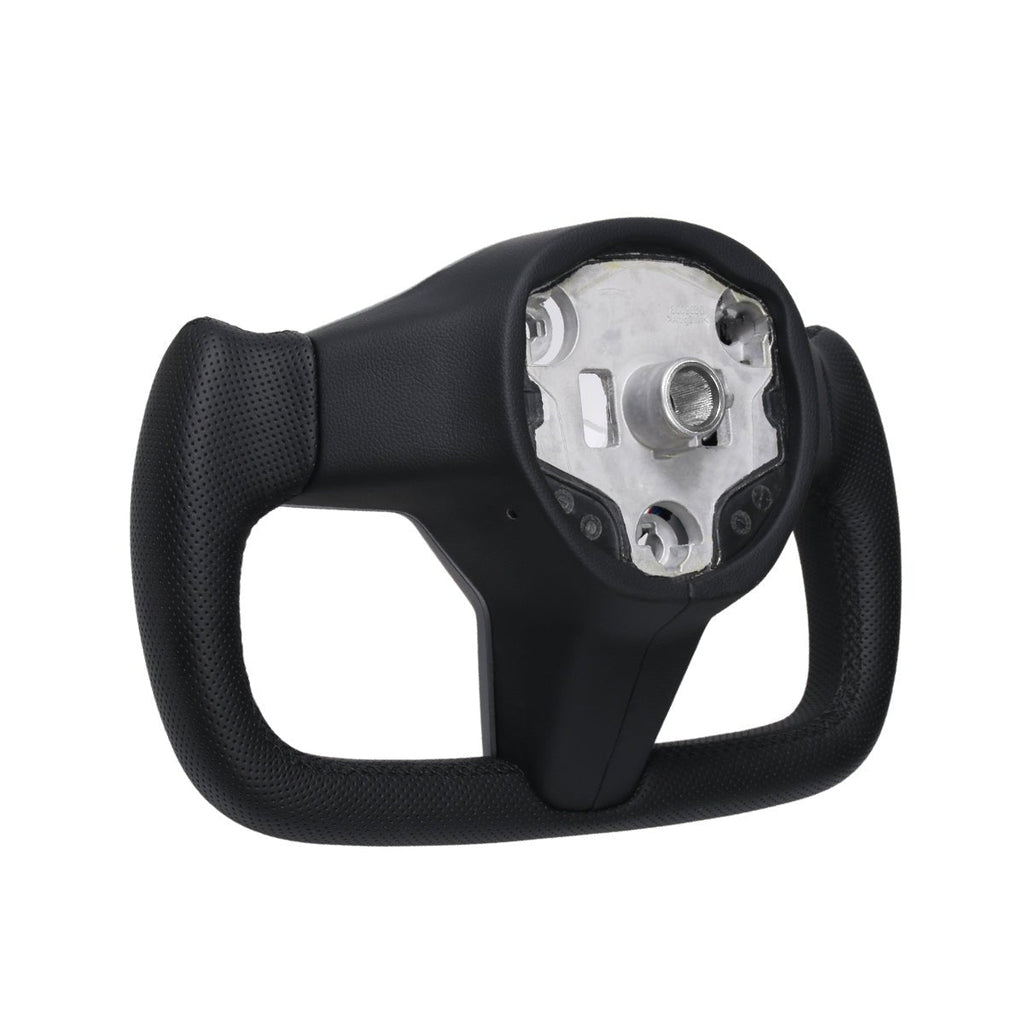 Sikunuo Perforated Leather Yoke Steering Wheel for Tesla Model 3 / Y【Style 35】
