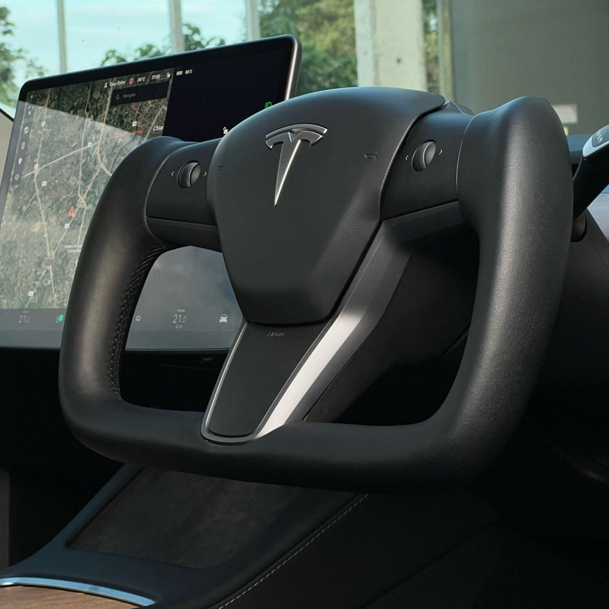 Sikunuo Yoke Steering Wheel for Tesla Model 3 / Y【Style 36】
