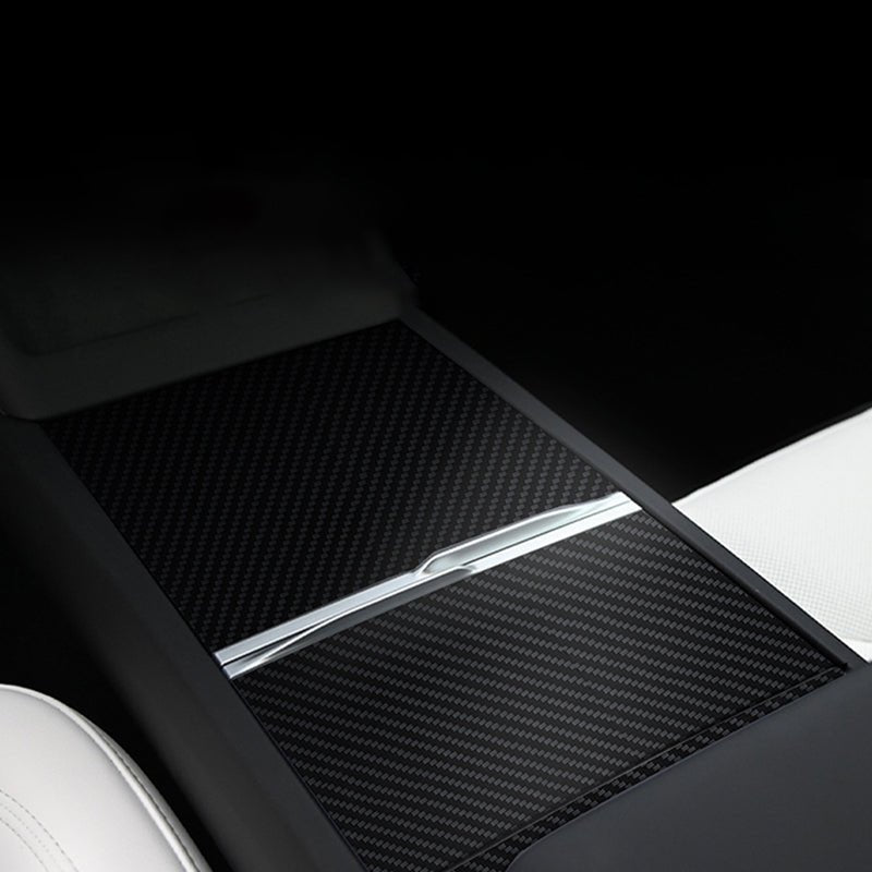 Carbon Fiber Center Console Wrap Cover for Model 3 / Y