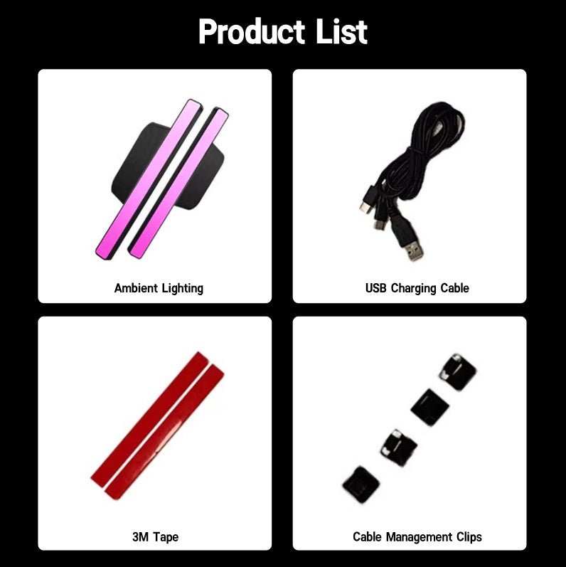 Sikunuo Model 3/Y RGB Sound-Activated Ambient Lighting Kit