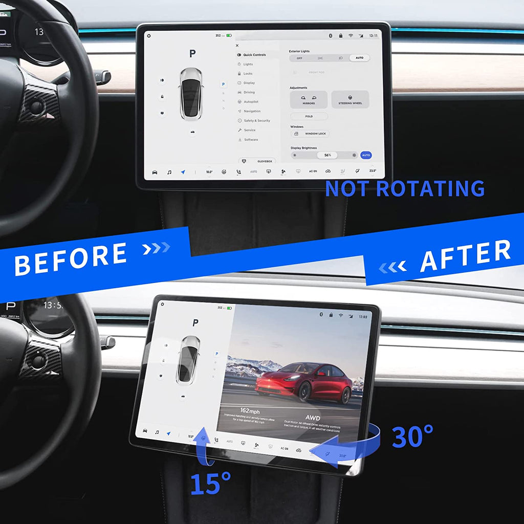 Model Y / Model 3 Highland Screen Swivel Rotating Mount Kit (Fits RHD & LHD) | Sikunuo