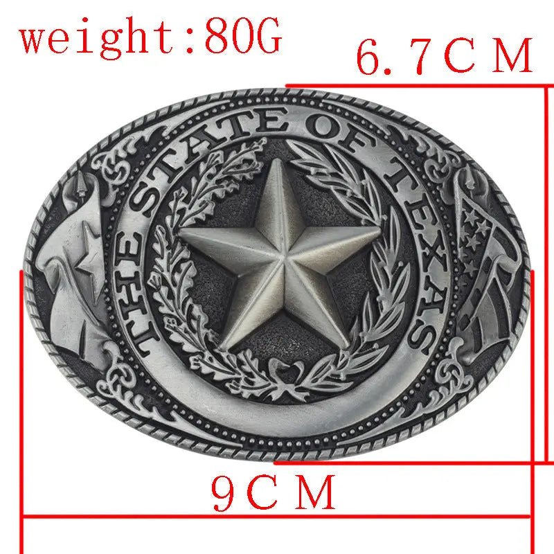 Texas Pentagram Belt Buckle