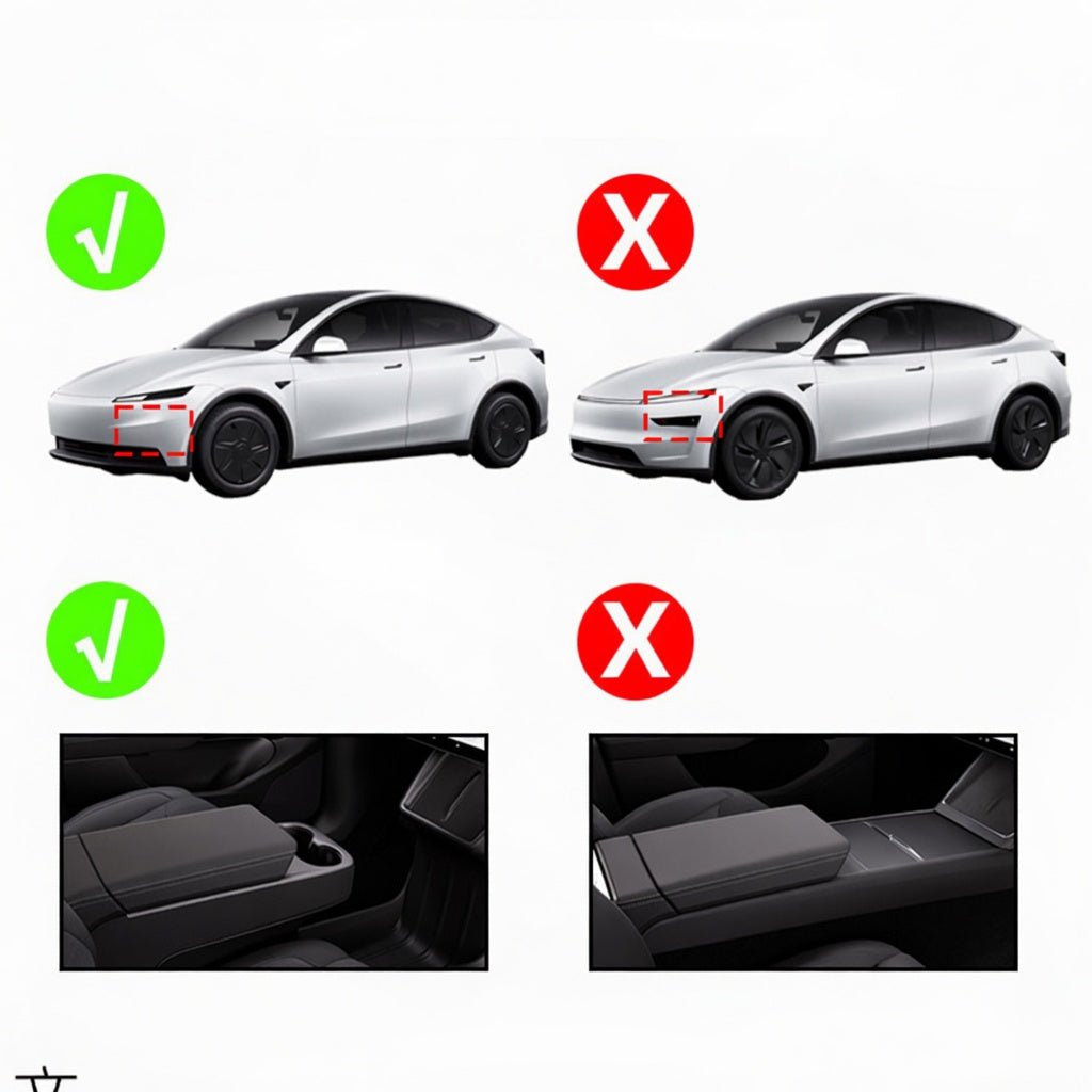 TPE Armrest Box Hidden Storage Tray for Model Y Standard