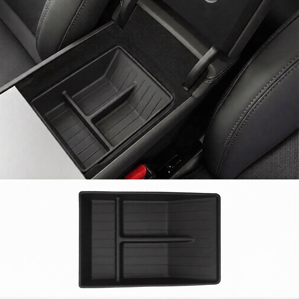 TPE Armrest Box Hidden Storage Tray for Model Y Standard