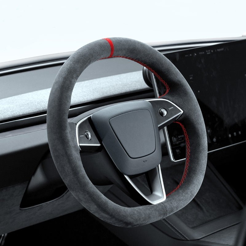 Sikunuo Alcantara Steering Wheel Cover for Model Y Juniper / Model 3 Highland / Model YL