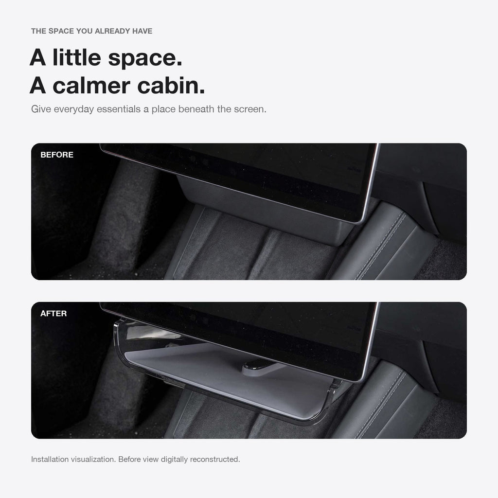 Under Center Screen Storage for Model 3 Highland / Model Y Juniper / Model YL