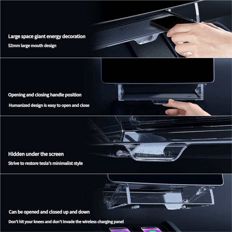 Under Screen Storage Organizer for Model Y Juniper & Model 3 Highland | Sikunuo