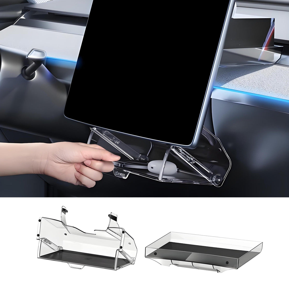 Under Screen Storage Organizer for Model Y Juniper & Model 3 Highland | Sikunuo