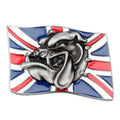 United Kingdom Flag Bulldog Western Belt Buckle