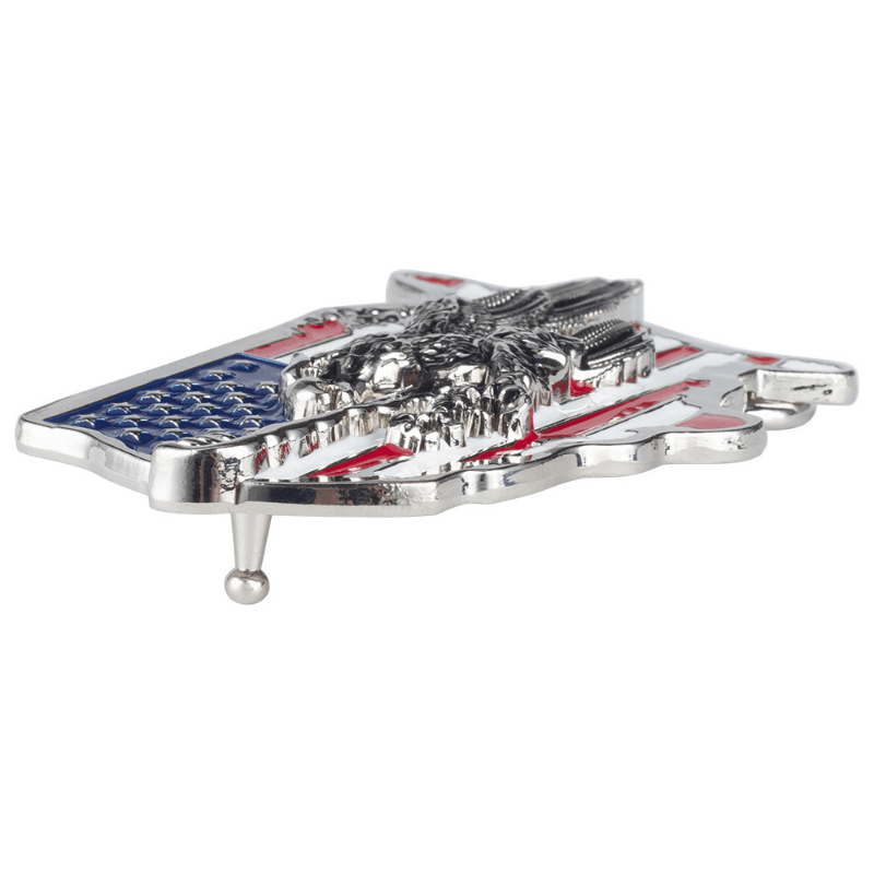 USA Map Eagle Western Belt Buckle