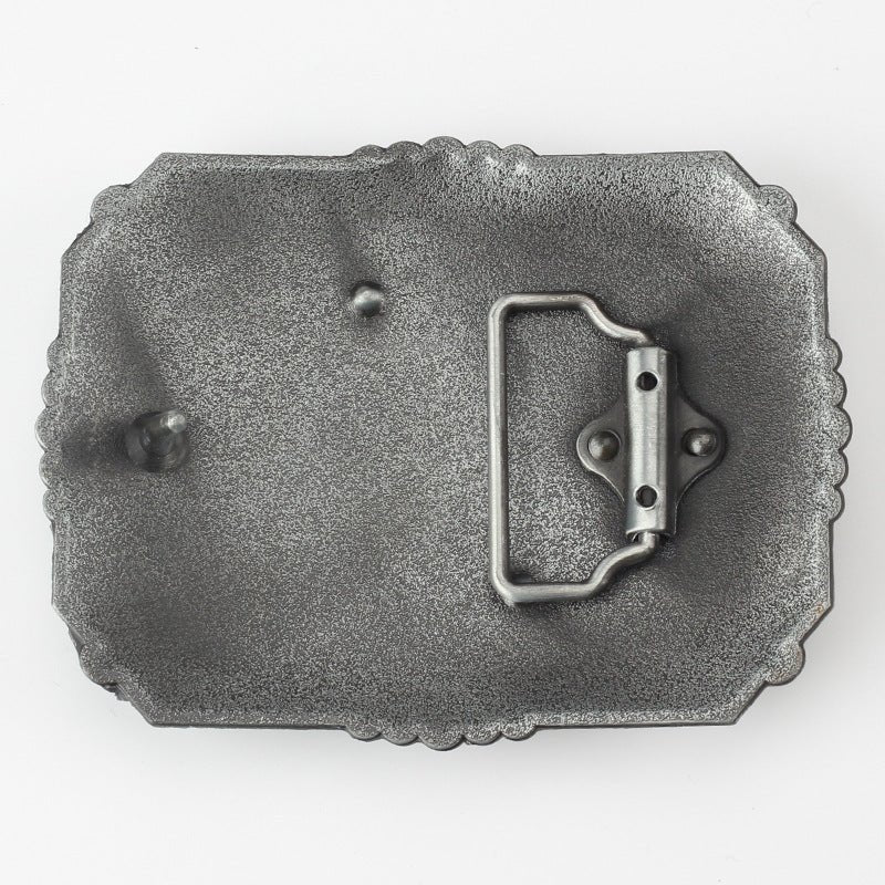 Vintage Grey Western Cowboy Belt Buckle