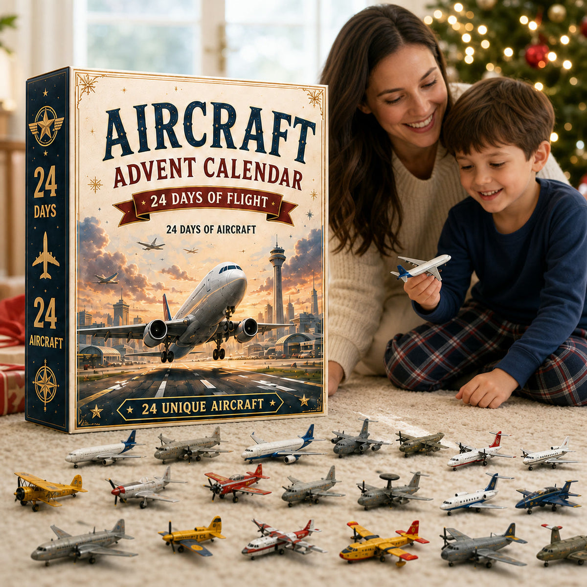 Airplane Advent Calendar 2026 - 24 Model Airplanes