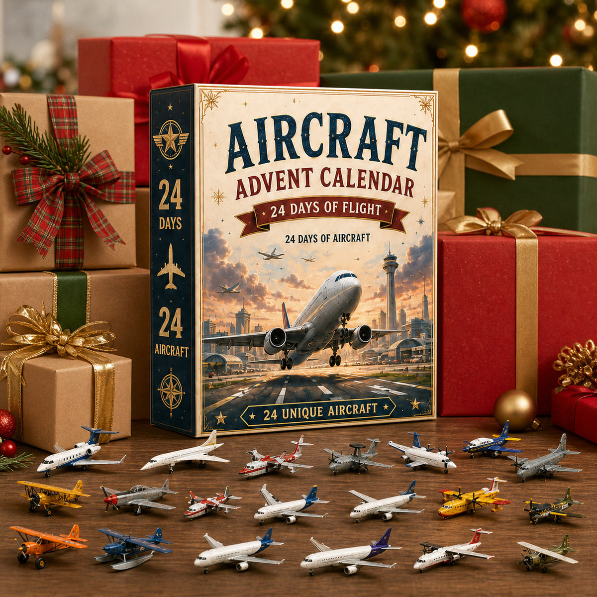 Airplane Advent Calendar 2026 - 24 Model Airplanes