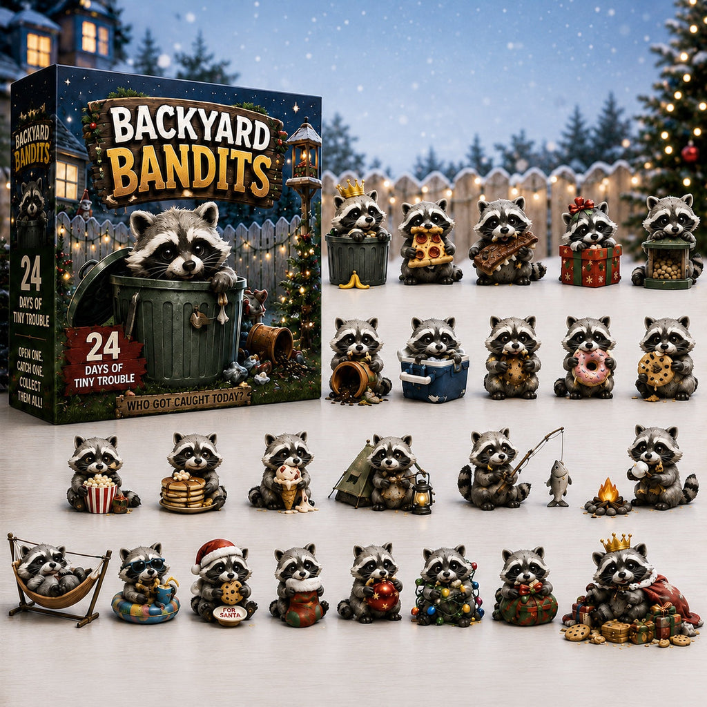 Raccoon Advent Calendar 2026 - 24 Mischievous Raccoon Figurines