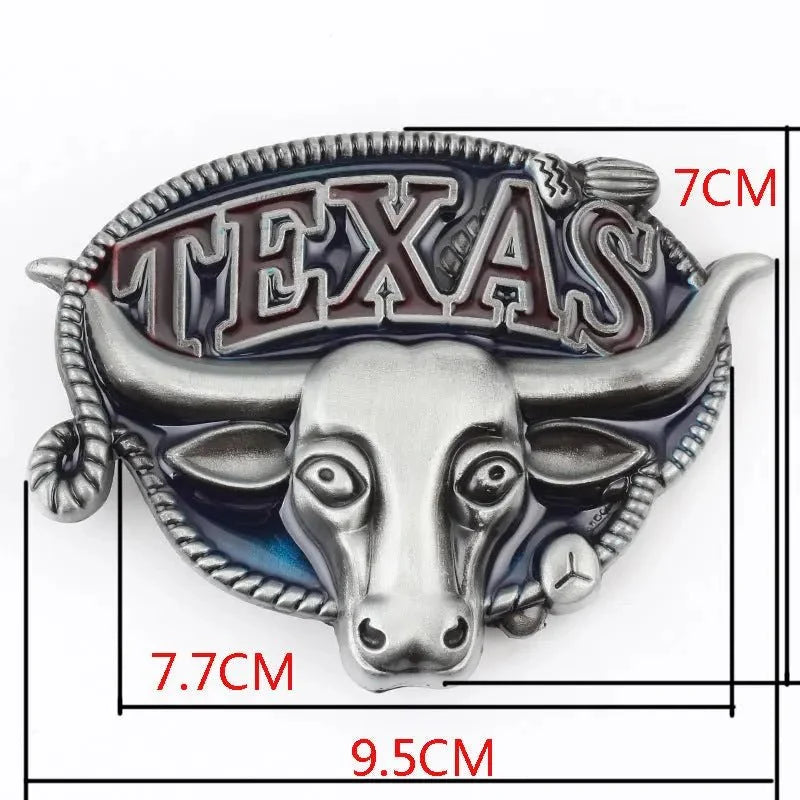 Western Cowboy Texas Longhorn Belt Buckle