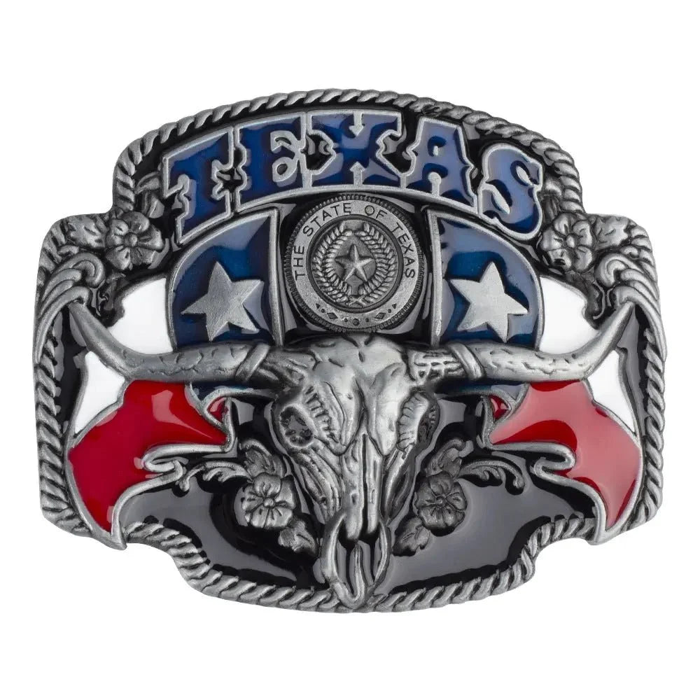 Western Cowboy Texas Longhorn Belt Buckle