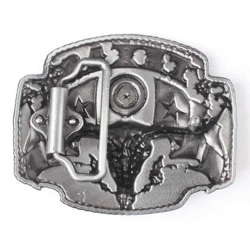 Western Cowboy Texas Longhorn Belt Buckle