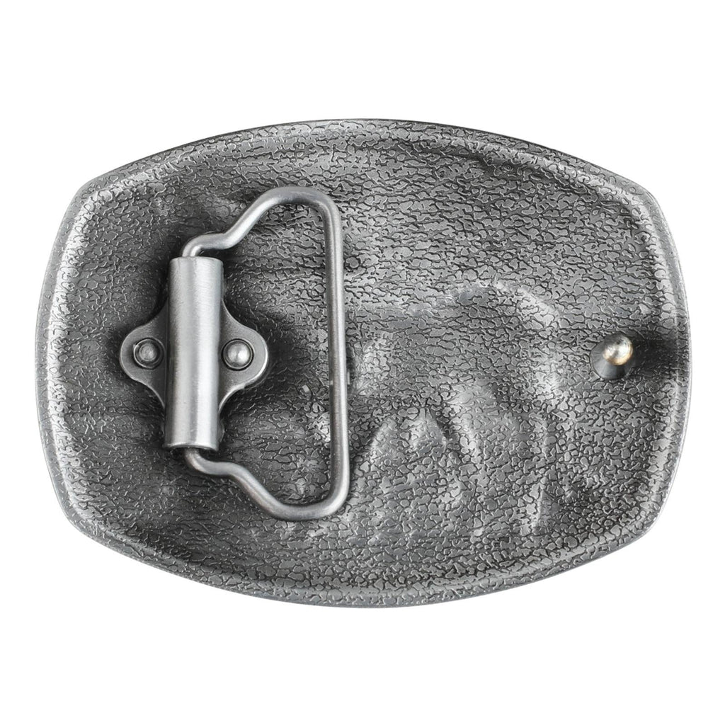 Western Deer Belt Buckle with American Flag