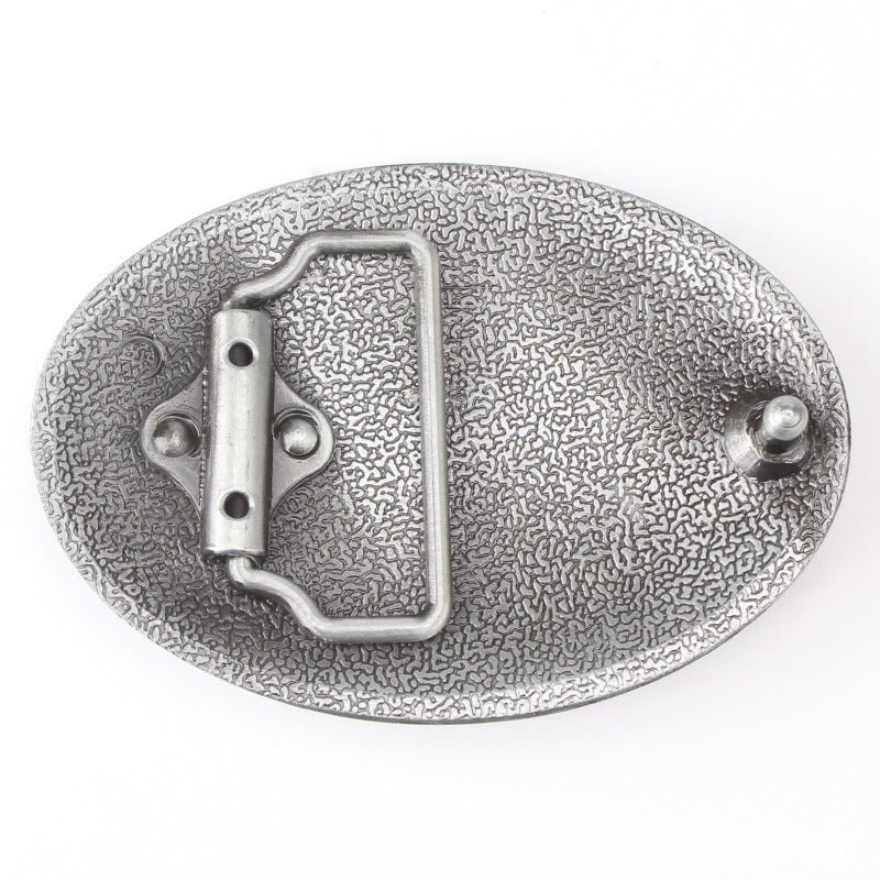 Western Deer Buck Belt Buckle Oval Hunting Wildlife Outdoors