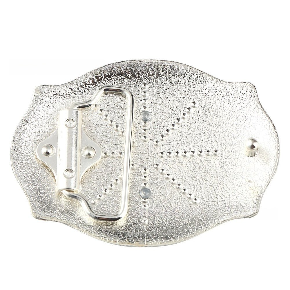 Western Initial Gold Engraved Belt Buckle