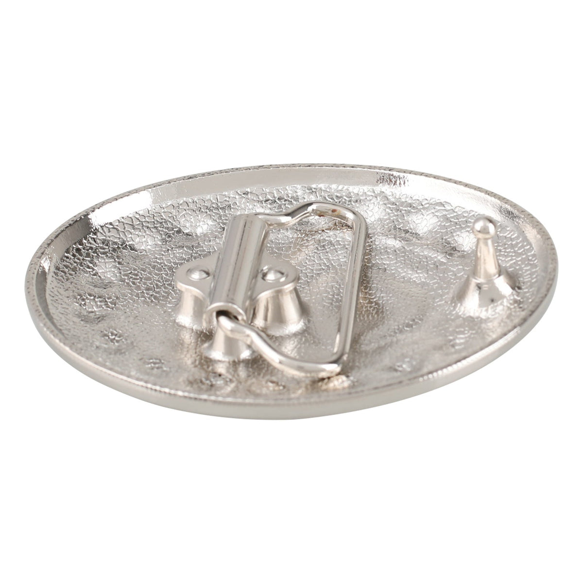 Western Turquoise Bear Paw Silver Belt Buckle