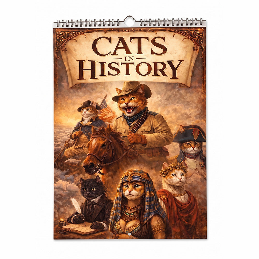 Cats in History 2027 Wall Calendar