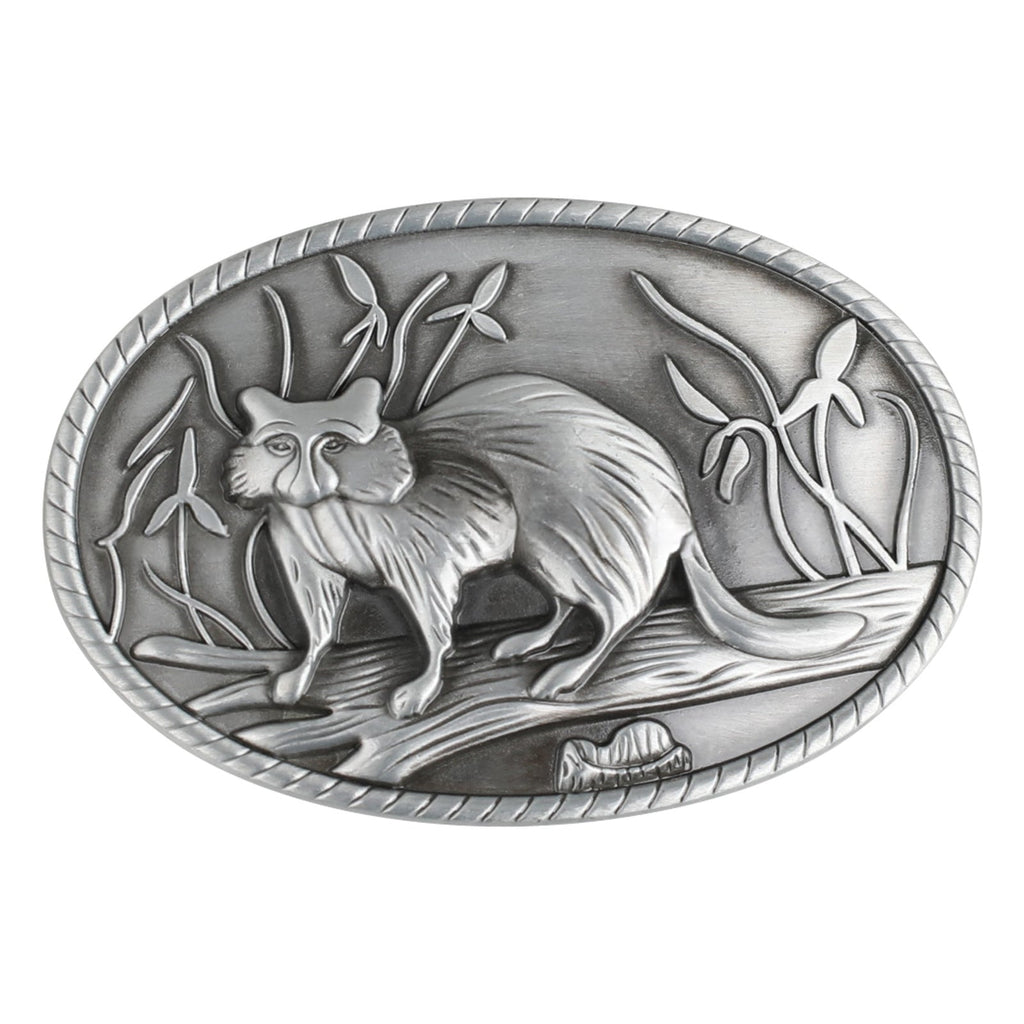 Wilderness Raccoon Western Belt Buckle