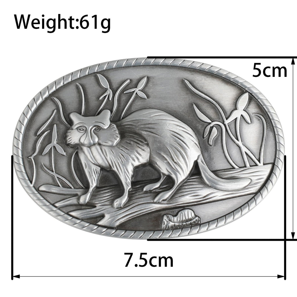 Wilderness Raccoon Western Belt Buckle