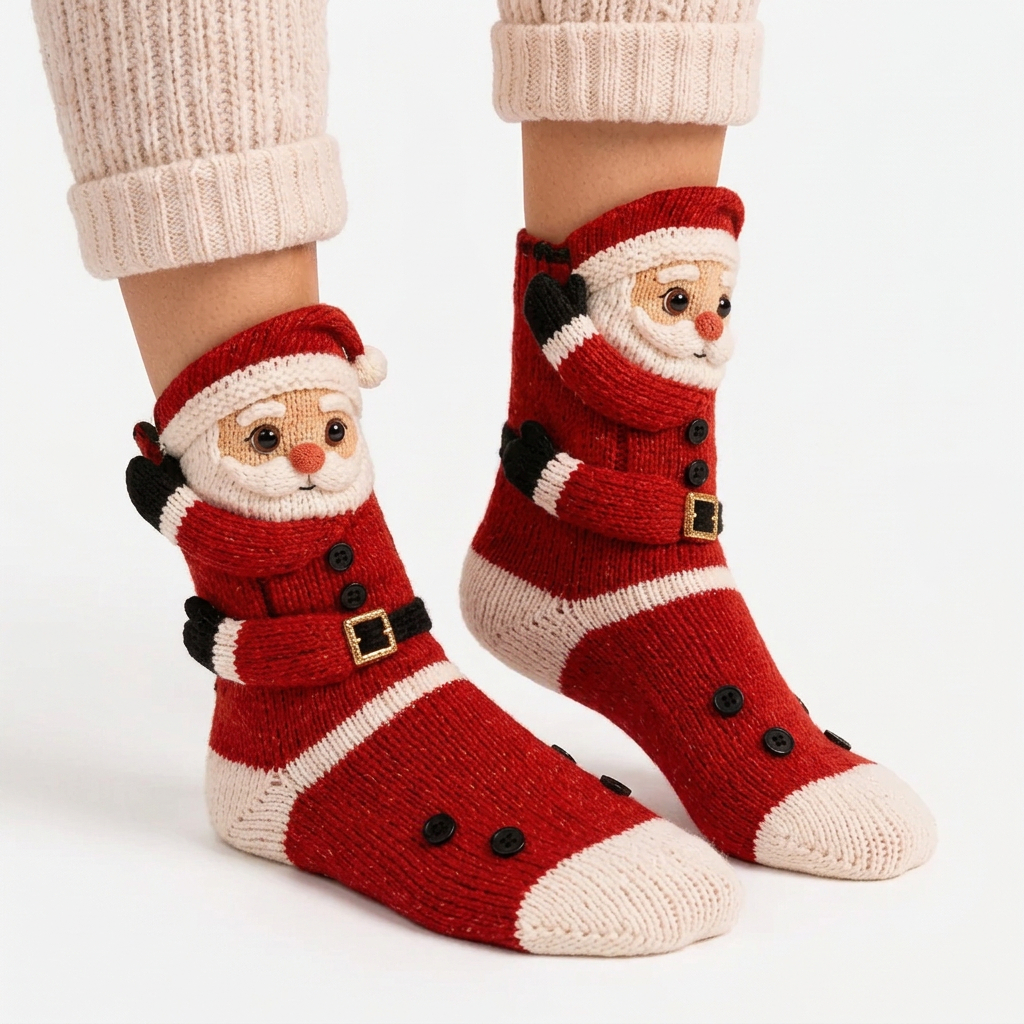 3D Hugging Christmas Socks - Cute Socks with Arms, Cozy and Festive