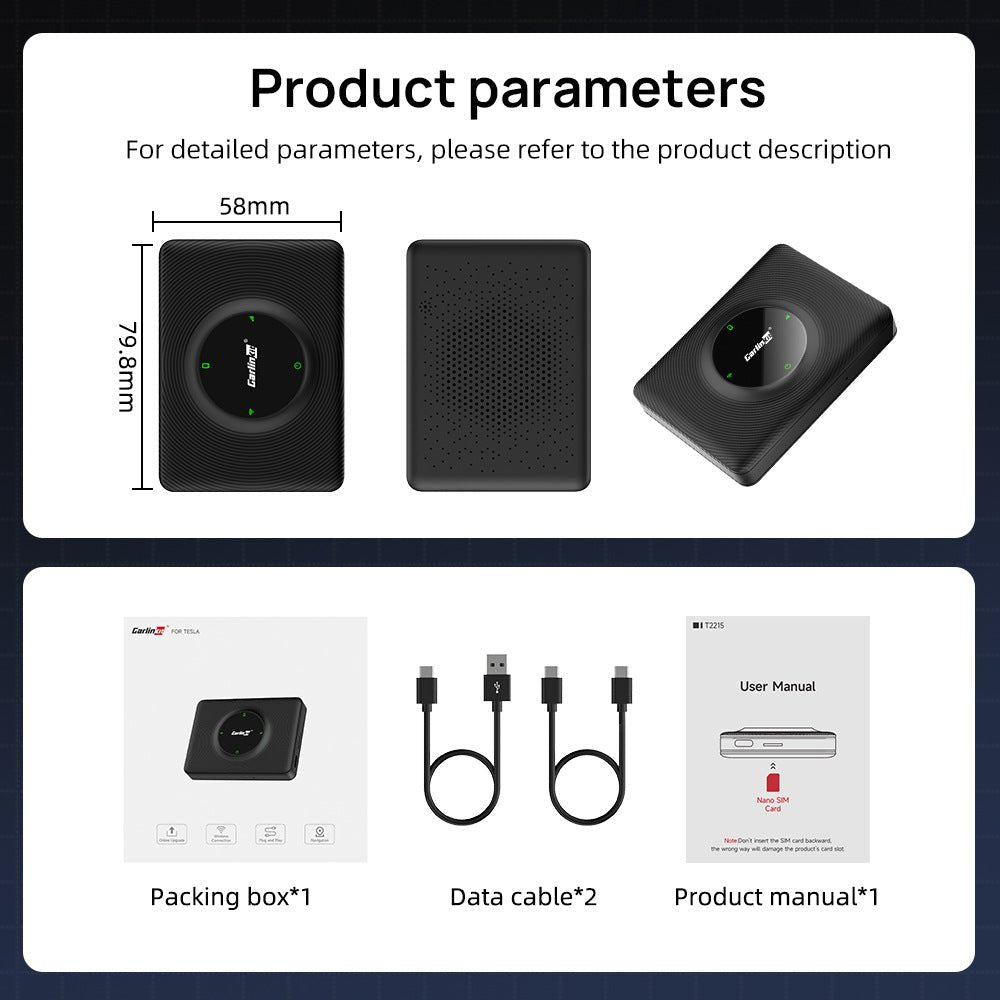 Wireless Apple CarPlay Adapter for Tesla | Sikunuo
