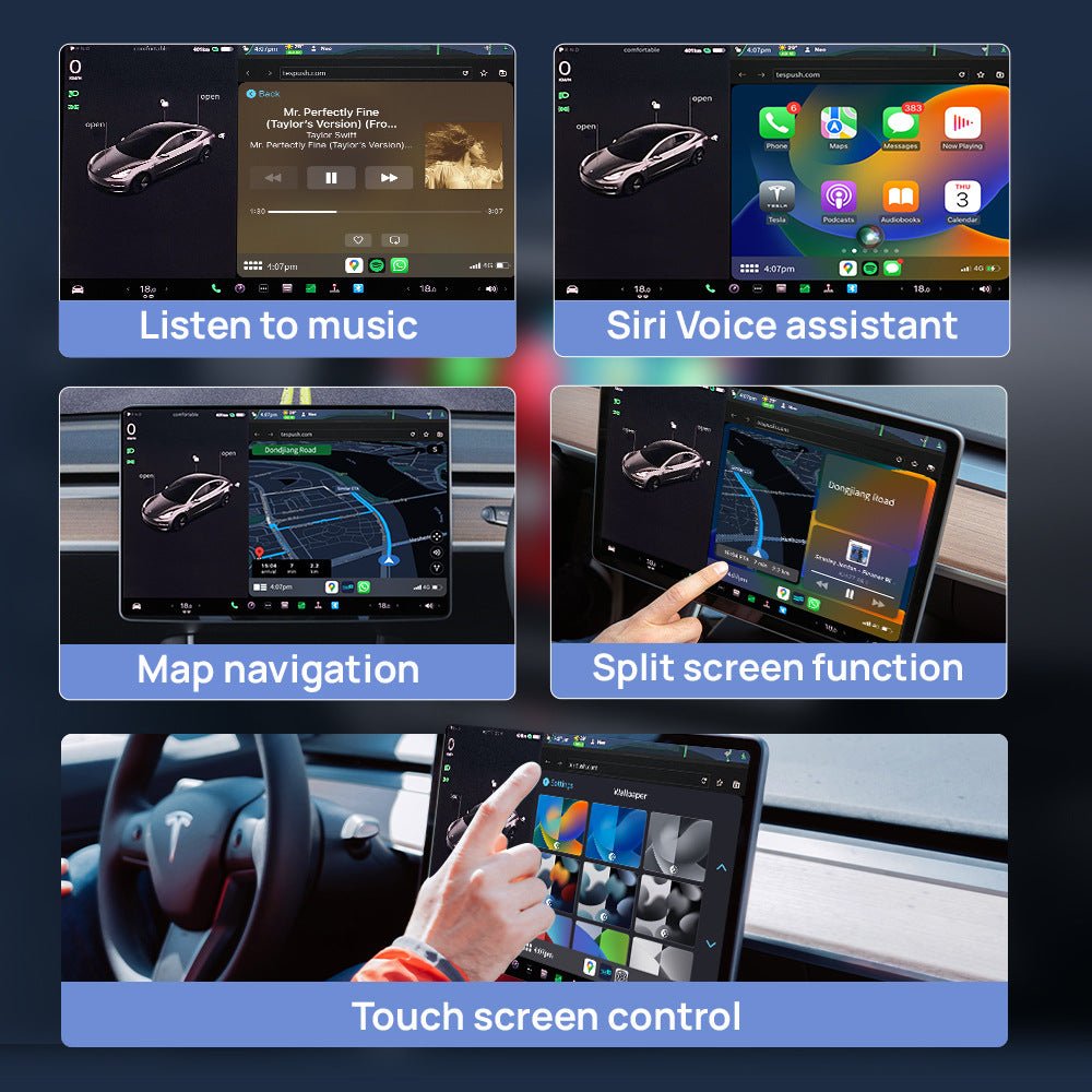 Wireless Apple CarPlay Adapter for Tesla | Sikunuo