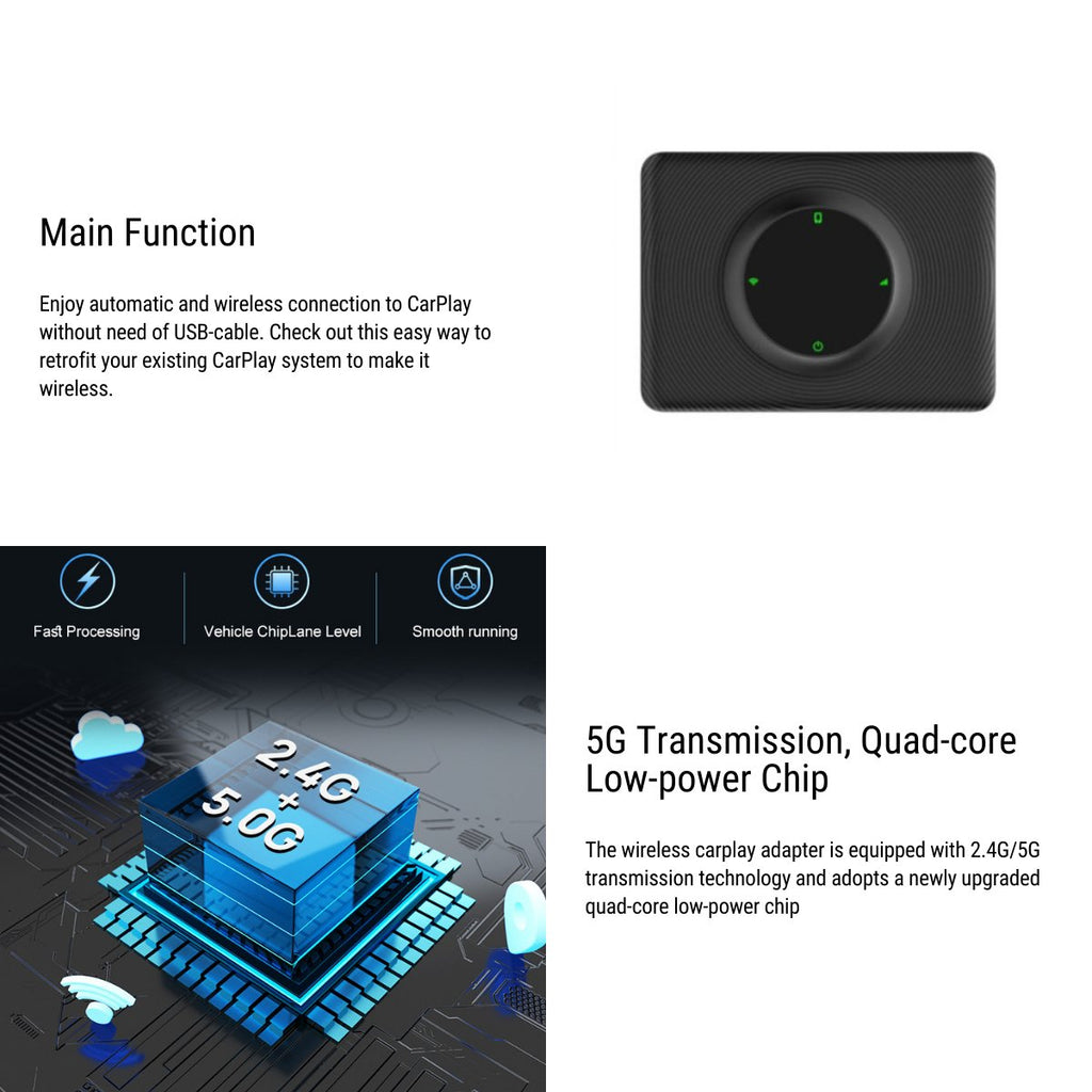 Wireless Apple CarPlay Adapter for Tesla | Sikunuo