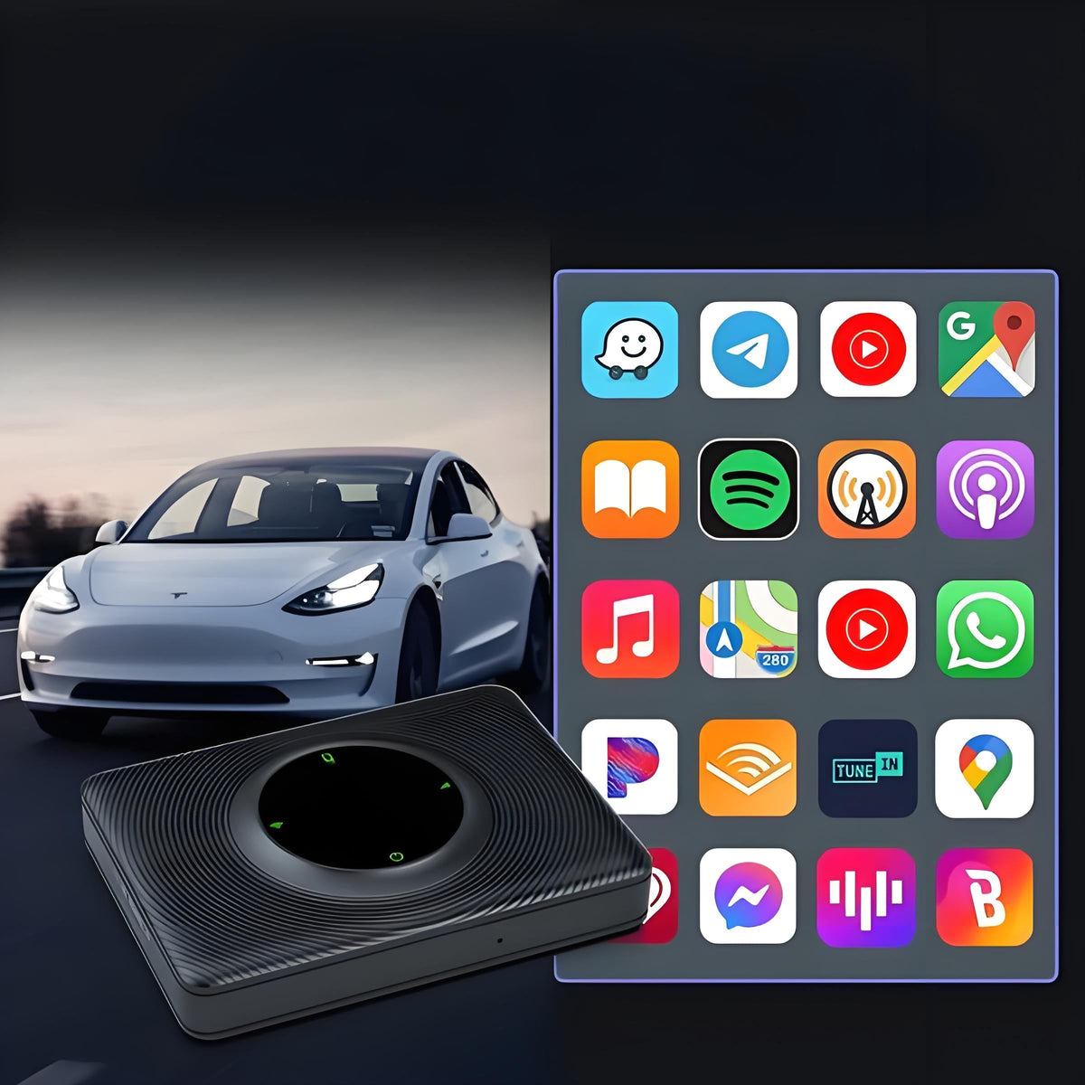 Wireless Apple CarPlay Adapter for Tesla | Sikunuo