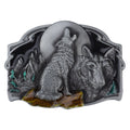 Wolf Howling Moon Belt Buckle