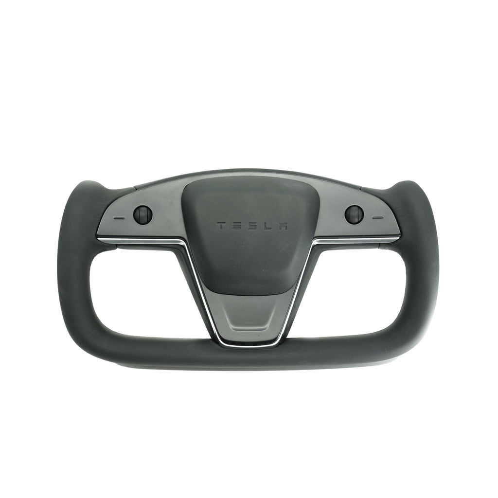 Sikunuo Touch Horn Yoke Plaid Steering Wheel Replacement for Tesla Model S / X 2021-2023