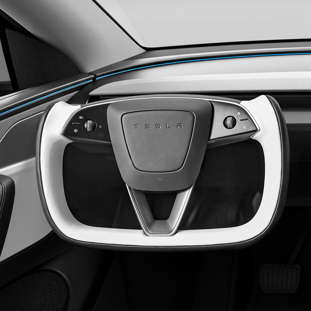Yoke Steering Wheel for Model 3 Highland / Model Y Juniper【Two-Tone Style】