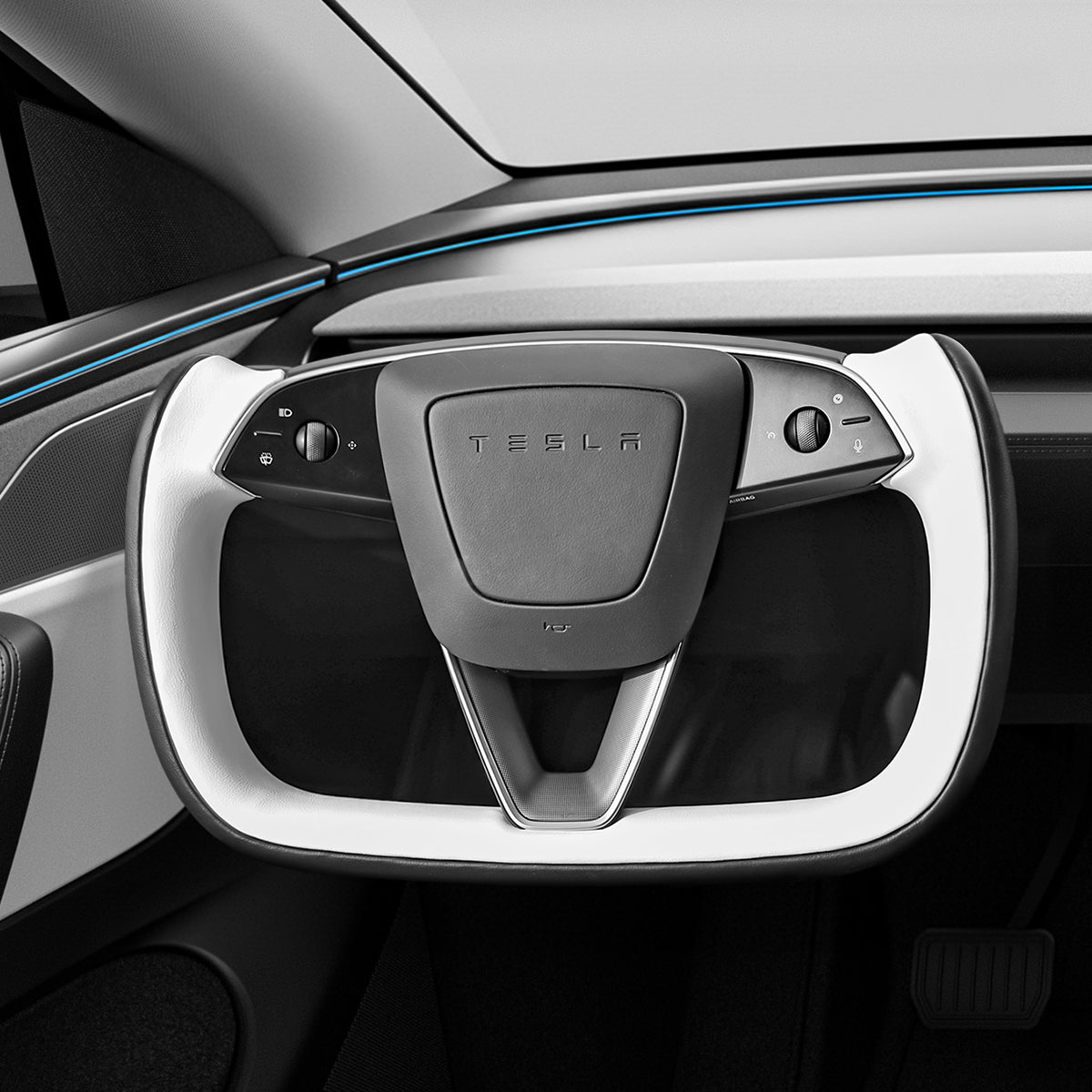 Yoke Steering Wheel for Model 3 Highland / Model Y Juniper【Two-Tone Style】