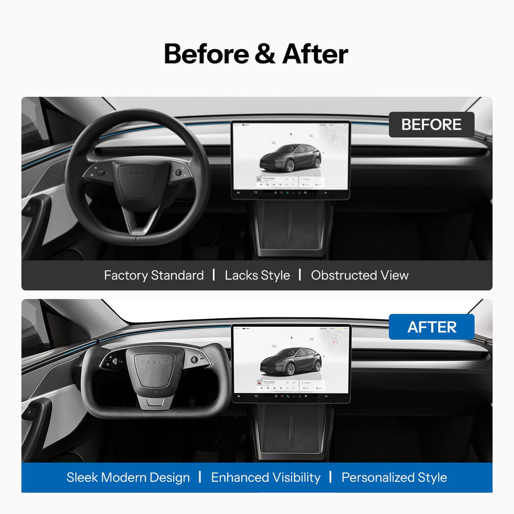 Yoke Steering Wheel for Model Y Juniper / Model 3 Highland【Inspired by Model S/X】